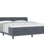 vidaXL Postel s boxspringem s čelo Tmavě šedá 180 x 200 cm samet