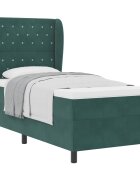 vidaXL Postel s boxspringem s čelo Tmavě zelená 200 x 100 cm samet
