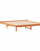 vidaXL Postelový rám s nočními stolky Voskově hnědá 180 x 220 cm