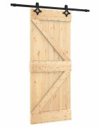 vidaXL Posuvné dveře 85 x 210 cm Masivní borové dřevo (neupravené)
