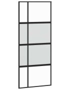 vidaXL Posuvné dveře černé 90 x 205 cm tvrzené sklo a hliník