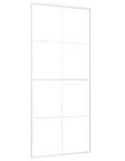 vidaXL Posuvné dveře ESG sklo a hliník 90 x 205 cm bílé