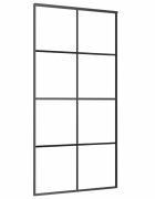 vidaXL Posuvné dveře hliník a ESG sklo 1025 x 205 cm černé