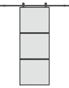 vidaXL Posuvné dveře s kováním 76x205 cm tvrzeného sklo a hliník