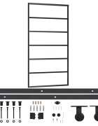 vidaXL Posuvné dveře s kováním ESG sklo a hliník 102 x 205 cm