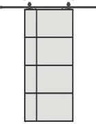 vidaXL Posuvné dveře se sadou kování černé 90x205 cm ESG Glass