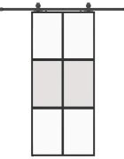 vidaXL Posuvné dveře se sadou kování černé 90x205 cm Tvrzené sklo