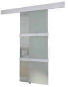 vidaXL Posuvné dveře sklo a hliník 178 cm stříbrné