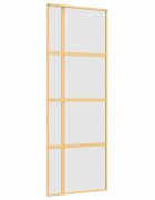 vidaXL Posuvné dveře zlaté 76 x 205 cm mléčné ESG sklo a hliník