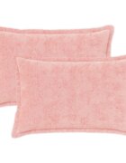 vidaXL Povlak na polštář 2 ks HOUTEN Růžová 50 x 70 cm Umělá králičí