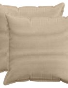 vidaXL Povlak na polštář 2 ks HOUTEN Taupe 55 x 55 cm manšestr