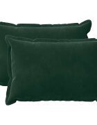vidaXL Povlak na polštář 2 ks HOUTEN Tmavě zelená 50 x 80 cm Samet