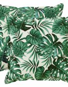vidaXL Povlak na polštář 2 ks HOUTEN Vzor listů 55 x 55 cm Polyester