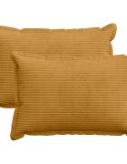 vidaXL Povlak na polštář 2 ks HOUTEN Žlutá 50 x 70 cm manšestr