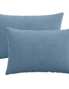 vidaXL Povlak na polštář 2 pcs HEERLEN Modrá 50 x 70 cm manšestr