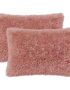 vidaXL Povlak na polštář 2 pcs HEERLEN Růžová 40 x 60 cm PV fleece