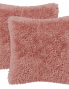 vidaXL Povlak na polštář 2 pcs HEERLEN Růžová 45 x 45 cm PV fleece