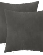 vidaXL Povlak na polštář 2 pcs HEERLEN Tmavě šedá 45 x 45 cm Samet