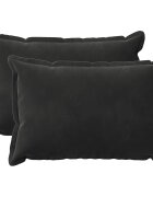 vidaXL Povlak na polštář 2 pcs HOUTEN Černá 50 x 75 cm Samet