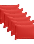vidaXL Povlak na polštář 6 ks HOUTEN Červená 50 x 80 cm Polyester
