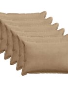 vidaXL Povlak na polštář 6 ks HOUTEN Hnědá 50 x 75 cm manšestr