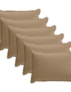 vidaXL Povlak na polštář 6 ks HOUTEN Taupe 50 x 80 cm Polyester