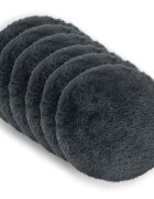vidaXL Povlak na polštář 6 pcs HEERLEN Antracitová Ø 30 cm PV fleece