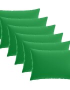 vidaXL Povlak na polštář 6 pcs HEERLEN Zelená 30 x 50 cm Polyester