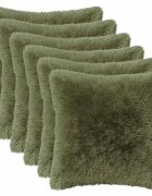 vidaXL Povlak na polštář 6 pcs HEERLEN Zelená 45 x 45 cm PV fleece