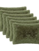 vidaXL Povlak na polštář 6 pcs HEERLEN Zelená 50 x 75 cm PV fleece