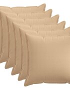 vidaXL Povlak na polštář 6 pcs HOUTEN Krémová 60 x 60 cm Falešný len
