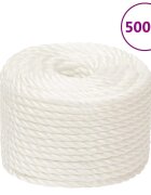 vidaXL Pracovní lano bílé 12 mm 500 m polypropylen