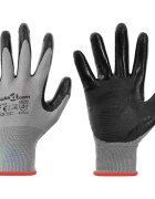 vidaXL Pracovní rukavice 24 ks Šedá a černá 7 / S Polyester