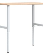 vidaXL Pracovní stůl 100 x 60 x (715–98) cm masivní dub obdélníkový
