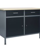 vidaXL Pracovní stůl černý 120 x 60 x 85 cm ocel