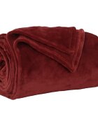 vidaXL Přehoz Bordeaux červená 150 x 130 cm 051 kg Fleece