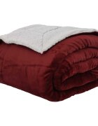vidaXL Přehoz Bordeaux červená 270 x 240 cm 317 kg Fleece