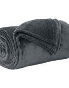 vidaXL Přehoz Tmavě šedá 150 x 130 cm 051 kg Fleece