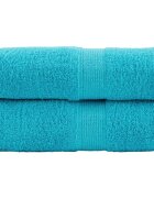 vidaXL Prémiové mycí utěrky SOLUND 2 ks tyrkysové 30x30 cm 600 g/m²