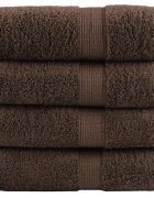 vidaXL Prémiové mycí utěrky SOLUND 4 ks hnědé 30x30 cm 600 g/m²
