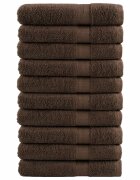 vidaXL Prémiové saunové osušky SOLUND 10 ks hnědé 80x200 cm 600 g/m²