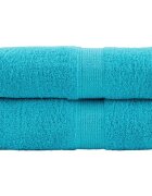 vidaXL Premium ručníky SOLUND 2 ks tyrkysové 30 x 50 cm 600 g/m²