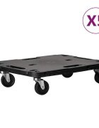 vidaXL Přepravní vozíky 5 ks černé 58 x 38 x 12 cm polypropylen