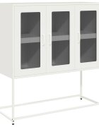 vidaXL Příborník bílý 1005 x 39 x 107 cm ocel válcovaná za studena
