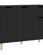 vidaXL Příborník černý 90 x 30 x 72 cm kompozitní dřevo