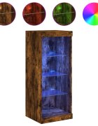 vidaXL Příborník s LED osvětlením kouřový dub 41 x 37 x 100 cm
