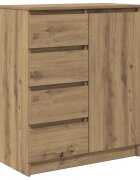 vidaXL Příborník se zásuvkami Artisan Dub 71x35x84 cm kompozitní dřevo