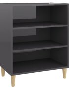 vidaXL Příborník šedý s vysokým leskem 57x35x70 cm kompozitní dřevo