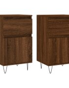 vidaXL Příborníky 2 ks hnědý dub 40 x 35 x 70 cm kompozitní dřevo