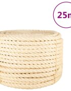 vidaXL Provaz 100% sisal 20 mm 25 m